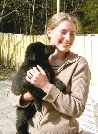 Savoy and his owner, Helene