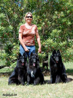 Me and "my" Australian dogs; Zantana, Ucci and Sharif